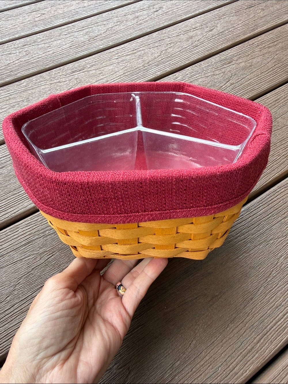 Longaberger 2000 Vintage Round Divider Basket